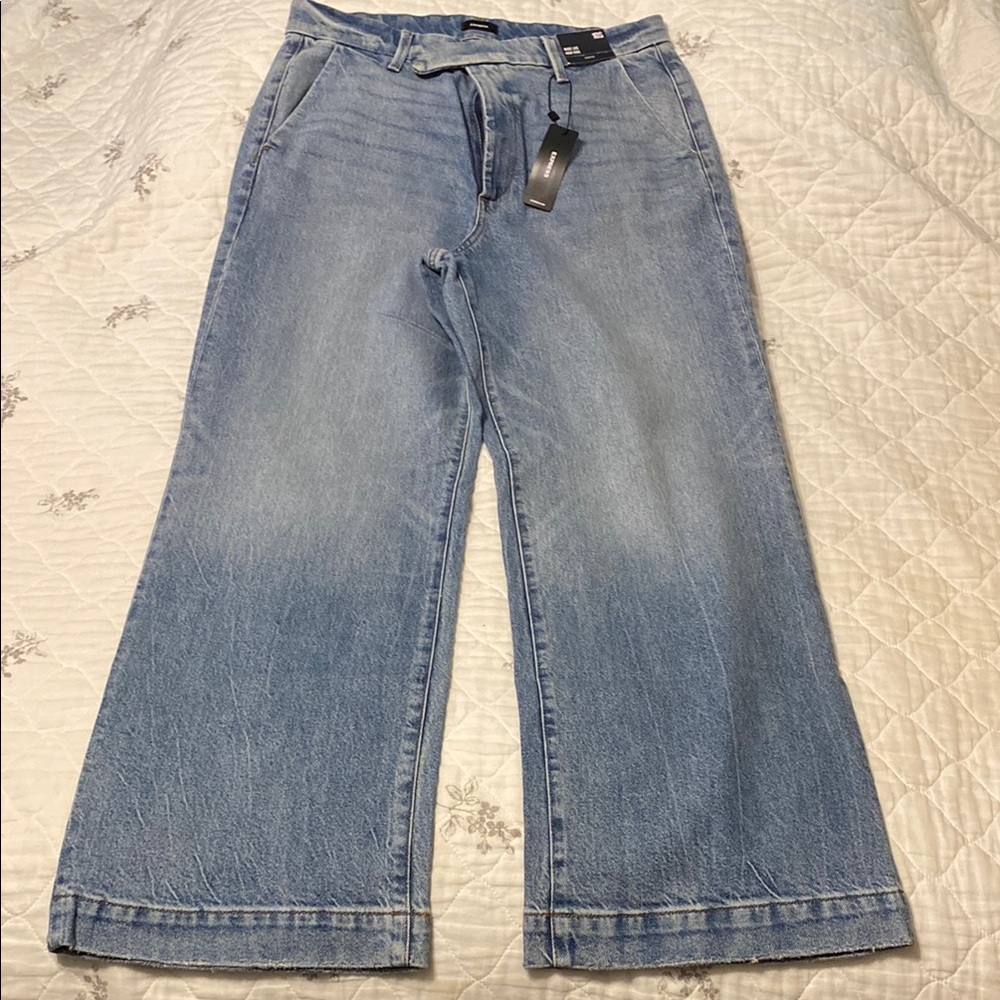 Express Light Blue Flare Jeans